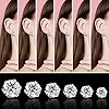 Studs Earrings for Women Mens, 6 Pair Stainless Steel Earrings Silver Stud Earrings Sets Cubic Zirconia Gifts Diamond Earrings Mens Earrings Studs Small Earrings for Women Men #5