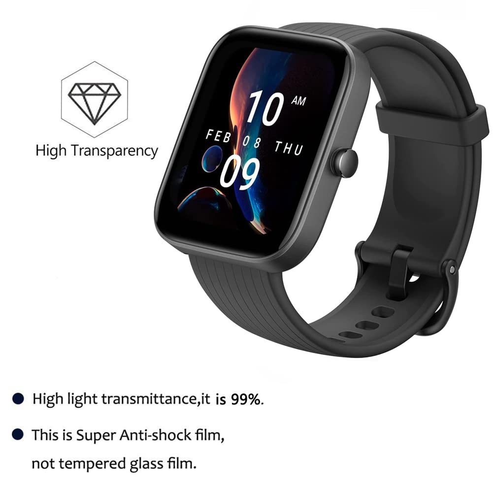 Pellicola Protettiva Idrogel TPU Per Amazfit Bip 3 / Bip 3 Pro (5 Pezzi) - Trasparente E Anti Graffio