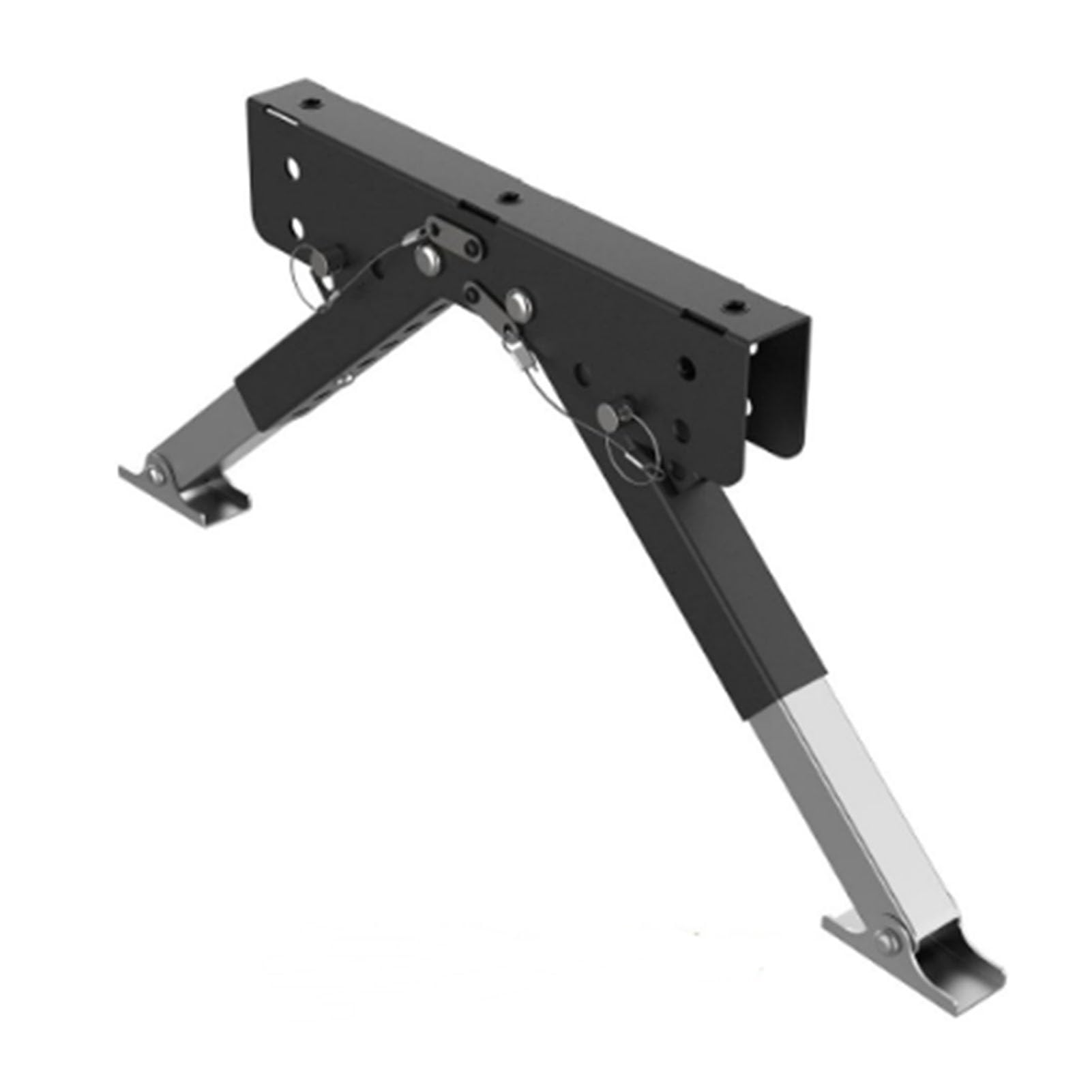 Verstellbare Trittstufenstütze aus Edelstahl, Zusammenklappbarer Trittstabilisator für Wohnwagen mit 5. Rad und Rutschfestem Gummipolster. Robustes Design