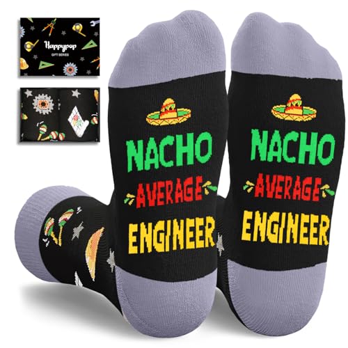 Product Image of the HAPPYPOP Engineer Socks Gift Set - Funny Engineering Gifts for Men and Women, Mechanical Engineer Novelty Socks in Gift Box for Birthday or Graduation