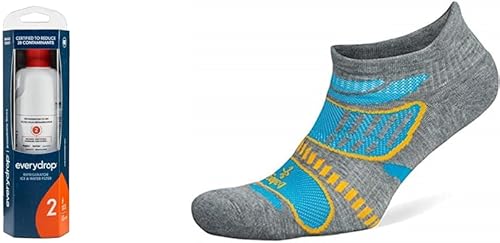 everydrop by Whirlpool Filtro de refrigerador de hielo y agua 2, EDR2RXD1, paquete individual y Balega Ultraligero Ligero Rendimiento No Show