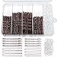 460 Teiliges Haarnadeln und Haargummis Set, 220 Bobby Pins-2 Größen und 240 Haargummis mit Aufbewahrungsbox für Frauen Mädchen Hochzeitsfrisuren (Braun)