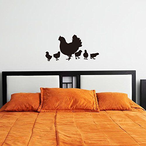 Vinilo decorativo DNVEN gallina con pollitos 29 x 14 in miniatura 4