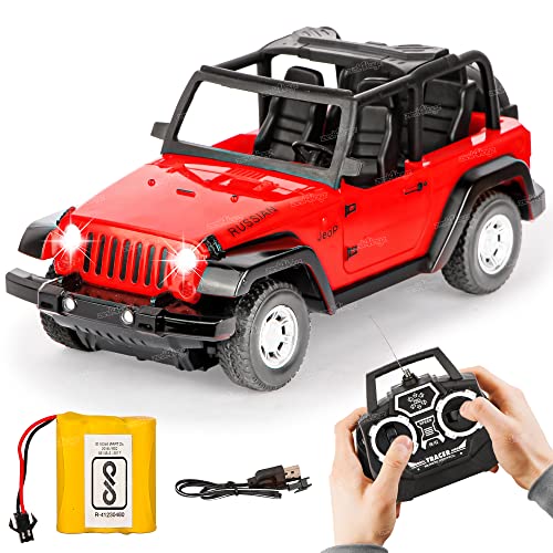 Image of Zest 4 Toyz Remote Control Car Toy for Kids | 1:22 High Speed Rechargeable RC Car Jeep Toy | Remote Control Cars Birthday Gift for Boys and Girls Age 3+ (Red)
