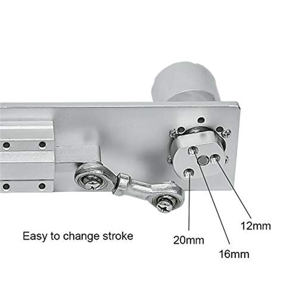 Moteur linéaire électrique Actionneur de mouvement pour vélo CC 12 V 24 V avec tracé 12 mm 16 mm 20 mm, 24 Volt, 120 RPM, 120