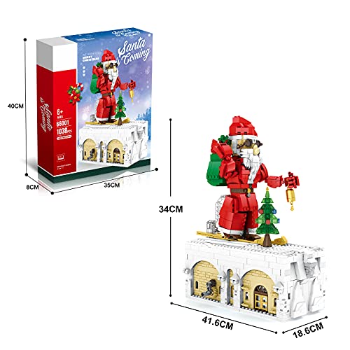 TopBau Weihnachtsmann Weihnachten Dynamische Bausteine, 1039+ Teile, Rentier und Elfen Kompatibel mit Lego Creator Haus – Bild 8