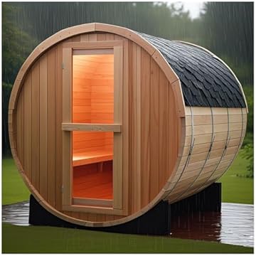 red cedar barrel sauna
