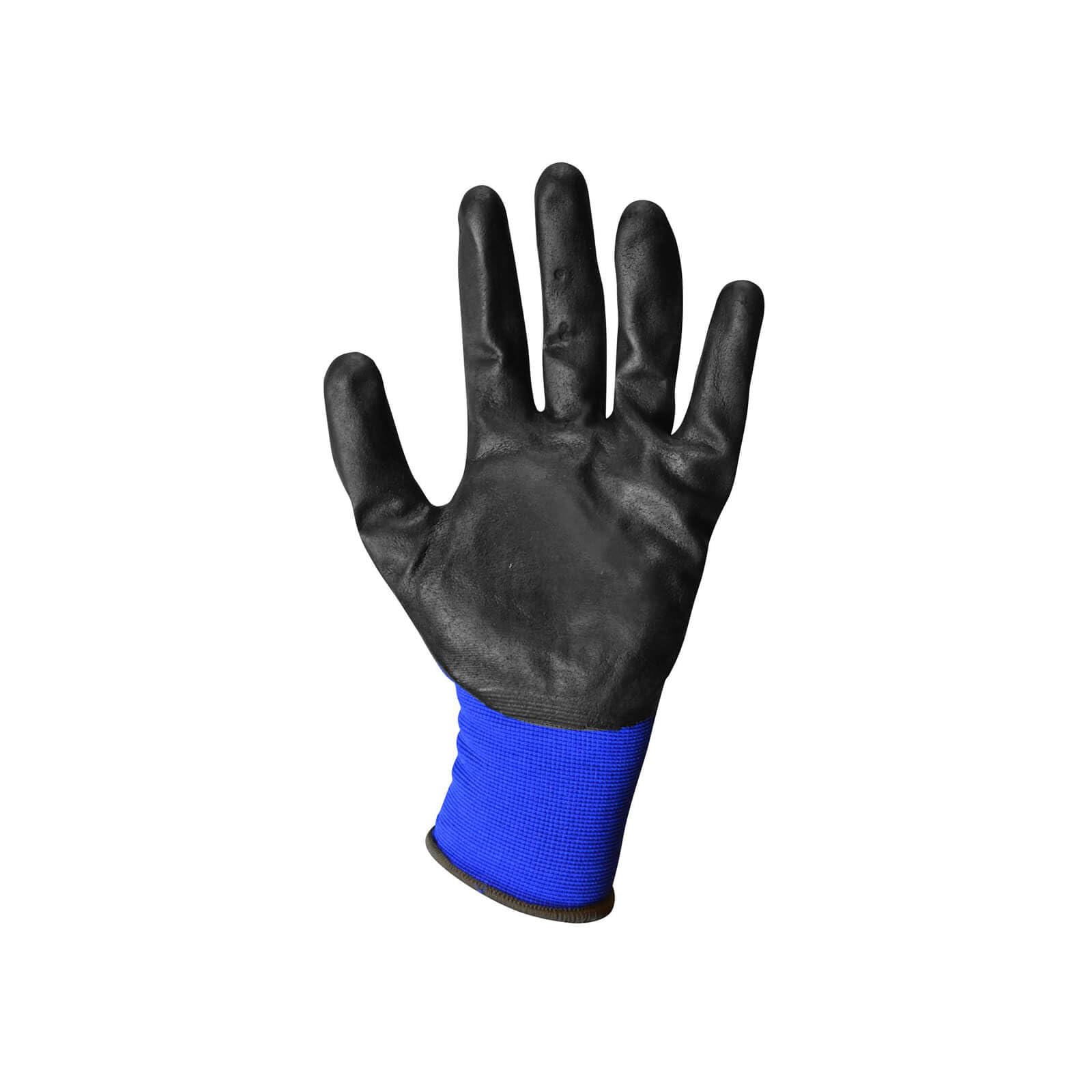 Scan SCAGLODEXTL Max Dexterity Nitrile Gloves - Size 9 (L), Black and Blue - Image 2