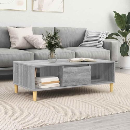 Mokuyary Couchtisch Graues Sonoma 102 x 55 x 35 cm Holzwerkstoff, Wohnzimmertisch Couch Tisch für Wohnzimmer, Büro, Kleine Räume Sofatisch