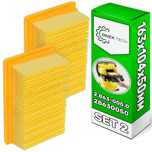 2 Piezas Filtro Aspiradora Hepa 163x104x50 mm con Código Original 2.863-005.0 28630050 para Karcher - Garantía de 5 Años - MADE IN ITALY - ONIX TECH