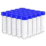 SimPure Centrifuge Tubes 50mL, Conical Tubes Sterile 25 PCS, Polypropylene, Leak-Proof Screw Caps, Plastic Container with Graduated and Write Marks, Non-pyrogenic, DNase/RNase Free, Human DNA-Free