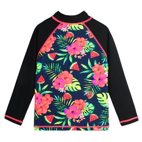Image of TFJH E Girls Swimsuit UPF 50+ UV Two Piece Long Sleeve Swimwear Rash Guard Sets 3-12Y