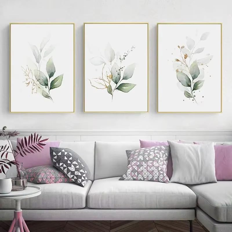 Affiche bohème botanique AEFOUU 70x100 cm avec cadre intérieur pour salon