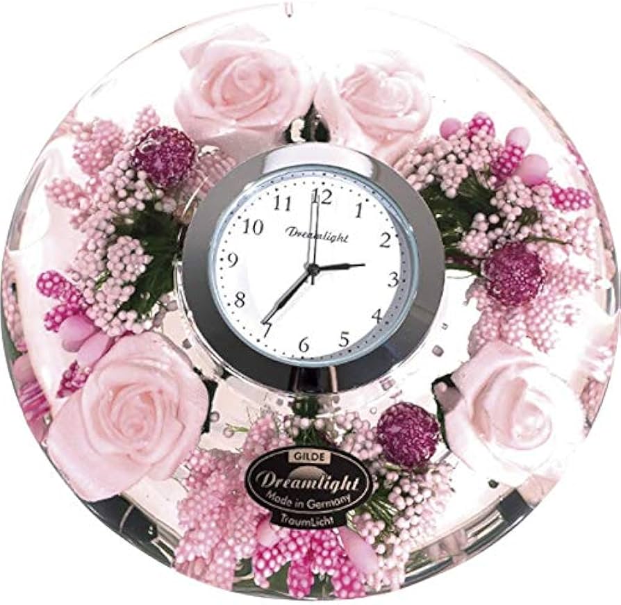 ドリームライト❤︎置き時計　大 時計 花 ドイツ製 ドリームライトクロック おしゃれ 置き時計 花