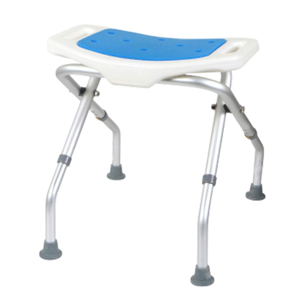 Foldable Shower Stool Shower Seat Bathroom Stool - Shoe Stool and Rest Stool Aluminum Frame for Elderly Disabled Shower Stool Shower Seat Shower Seats and Stools