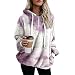 TWIOIOVE 1/4 Zip Up Hoodie Oversized Damen Kapuzenpulli Plüschjacke Teddy Pullover Kapuzenjacken Warme Kälteschutz Fleecejacke Plüsch Sweatshirt Pulli Jacke Teenager Mädchen