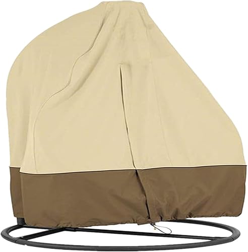 ASkinds Fundas para sillas colgantes de patio con cremallera, fundas duraderas de doble mimbre para sillas oscilantes, 91 pulgadas de alto x 80