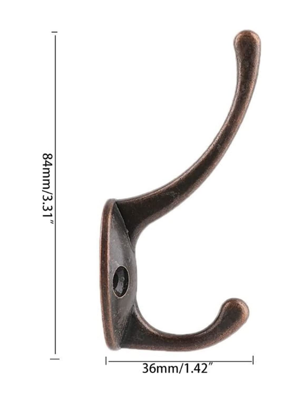 Garderobenhaken Haken 10 Stück Vintage Garderobenhaken, Badezimmer-Kleiderhaken, Bronze-Kleiderbügel, Wandhalterung Kleiderhaken Wand Für Bad