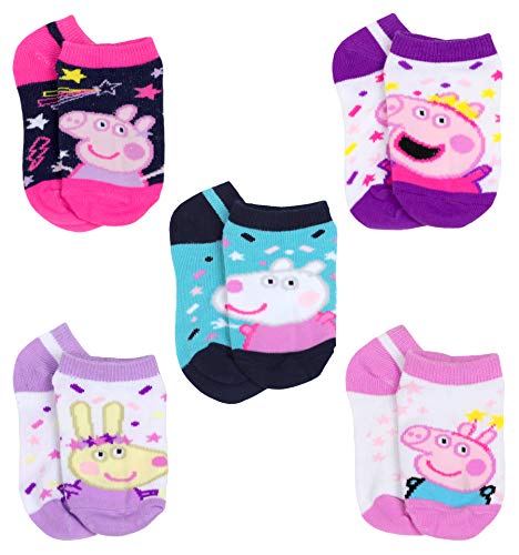 Image of Peppa Pig Little Girl's 5 Pack No Show Socks
