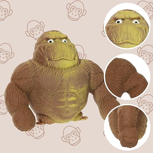 Ainiv Anti Stress Spielzeug, Gorilla-Figur zum Stressabbau, Latex Monkey Gorilla Toys, Sensory Relief Fidget Toy, Weiches Squeeze-Spielzeug, Geeignet für Freizeit, Unterhaltung, Stressabbau