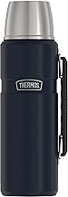 Botella de bebida termo aislada al vacío THERMOS Stainless King, 40 onzas, azul medianoche
