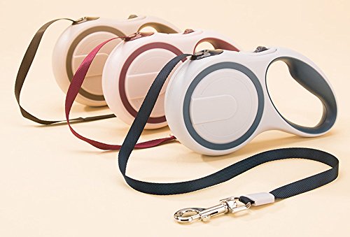 Rollleine Einziehbare Hundeleine Ausziehbare Haustier Führleine Trainingsleine Leash Tape 3M 5M für Kleine, Mittlere Große Hunde Katzen Walking Leine von feiling (5M, Khaki)