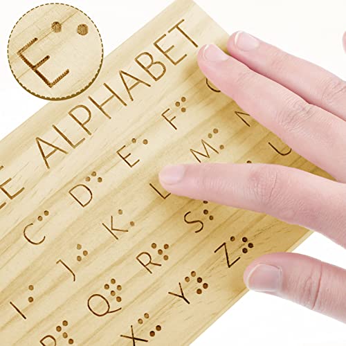 Braille Alphabet Board Wood Braille Fingerboard Alphabet Board Educational Braille Teaching