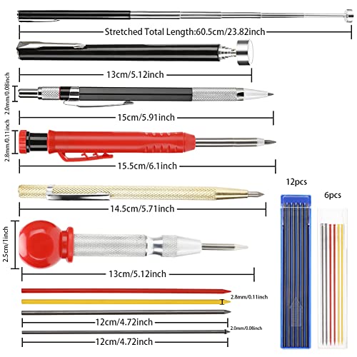 7 Pezzi Matite da Carpentiere, Luckits Pennarello