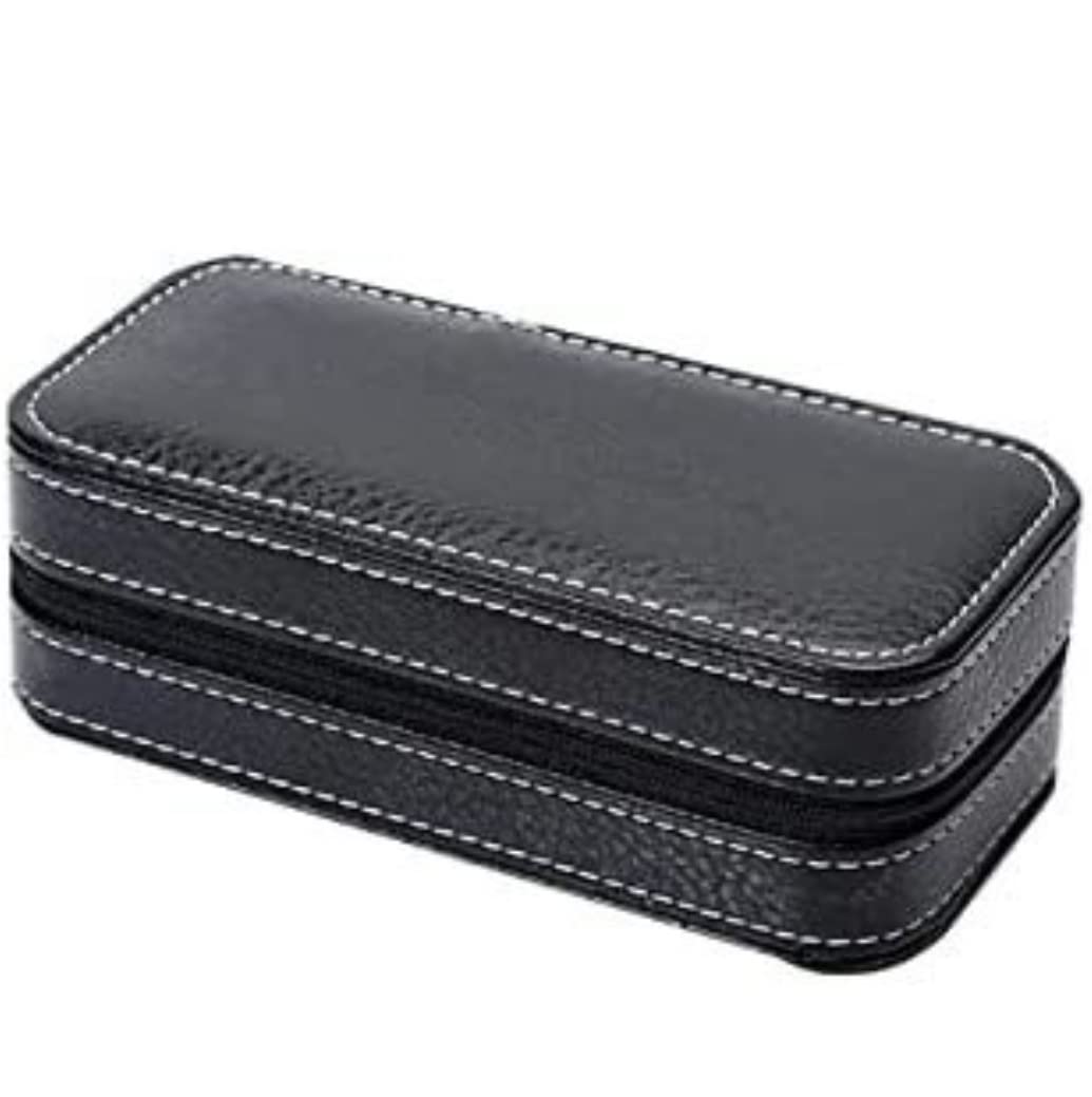 Etui na zegarek Organizer na zegarek Etui na zegarek 2 miejsca na zegarki Skórzany organizer podróżny Gablota dla mężczyzn Kobiety Pudełko do przechowywania biżuterii Pudełko na zegarek Organizator Ro