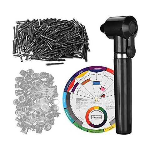ATOMUS Tattoo Ink Mixer Machine Kit Black Electric Tattoo Pigment Agitator Mixing 100pcs Mixing Sticks Tattoo Ink Cups 1pc Mini Color Wheel for Tattoo Permanent Makeup Microblading Cover