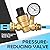 RVGUARD RV Water Pressure Regulator Valve, Brass Lead-Free Adjustable Water Pressure Reducer with Gauge and Inlet Screen Filter for RV Camper Travel Trailer