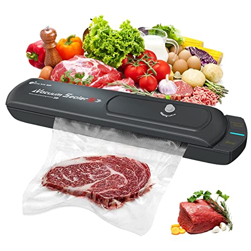 HiKiNS Sellador al vacío con máquina de 10 bolsas al vacío, sistema de sellado de aire para...