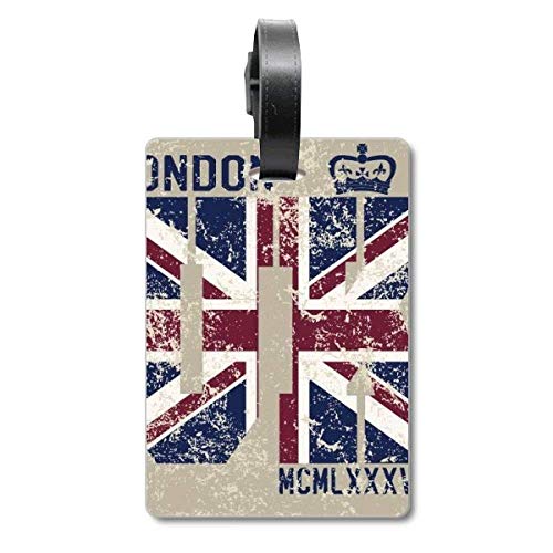 Étiquette de valise London King avec motif drapeau Union Jack pour bagage