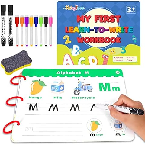 shirylzee Preschool Learning Educational Toys for Kids - Gift for Boys Girls Montessori Toys Handwriting Practice Workbook, Autism Speech Therapy Activity Book for 3 4 5 Years Olds Cover