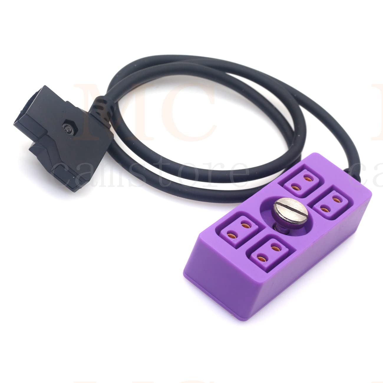 MCCAMSTORED-tap to 4ports D-tap P-tap Splitter Cable for Photography Power,Dtap Fourway Splitter with 1/4-20 Screw (Purple)