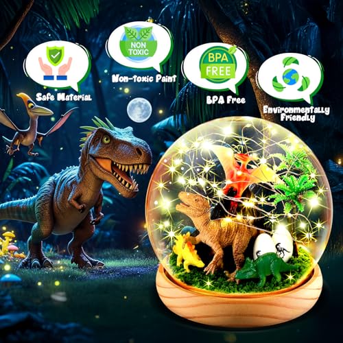 HappyGoLucky Dinosaur Night Light for Kids, Dinosaur Toys Craft Kits for Kids Toys for 3 4 5 6 Year Olds Boys Christmas Xmas Gifts Presents for 3-9 Year Olds Boys Toy Age 3-10 - Image 2