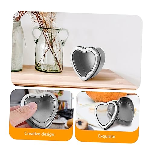 ORFOFE Heart Shaped Tin Cookie Jars 25pcs Portable Candy Box for Wedding Party Favors