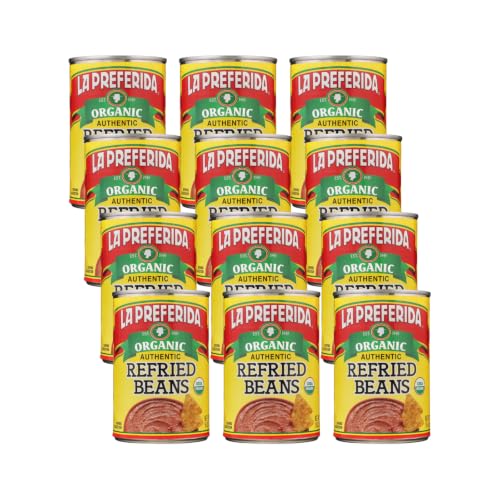 Image of La Preferida Organic Refried Beans, 15 Ounce (Pack of 12)