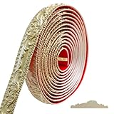 Storystore Molding Trim Wall Trim, 1.4 in x 19.7 FT Peel and Stick Wall Molding for Mirror Frames, Furniture, Ceiling Decor (Champagne Gold)