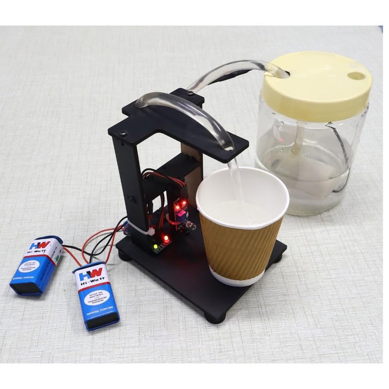 ERH India DIY Automatic Water Dispenser Science Project Working Model STEM Educational Kit Sensor Based Liquid Dispenser Physics Experiment for School Kids Students Exhibition Class 6-12-picture-31