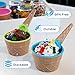 Greenco Ice Cream Bowls and Spoons - Ice Cream Cups for Birthday Party Decorations, Ice Cream Party Favors, Sundae Bar Supplies, Set of 12 Vibrant Colors, Plastic