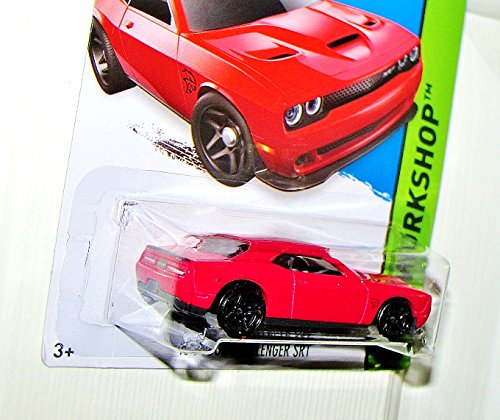 Hot Wheels 2015 HW Workshop Dodge Challenger SRT Hellcat rojo miniatura 4