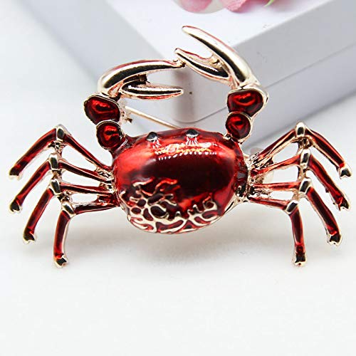 JOYID Cute Crab Brooch Enamel Animal Pin Brooch Clothes Bag Accessories Jewelry Gift4