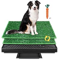 BRIAN & DANY Hundetoilette, Hundeklo Hundetoilette Balkon Trainingsunterlage mit 2X Hunde Pinkelmatte und Auffangschale für Drinnen und Draußen, 63 X 51 cm