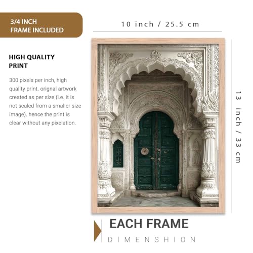 Image of kotart Indian Art Traditional Paintings for Living Room | Framed Wall Painting for Home Room Bedroom Office Wall Decor| Wall Poster With frames Set of 3 (10X13 inch)