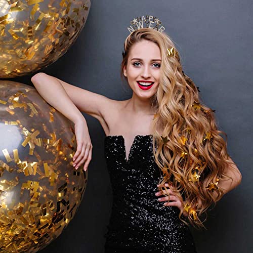 YAHPERN Happy New Year Headbands for Women - Rhinestone New Year's Eve Hairbands for Party Supplies - Hair Accessory Gifts - Image 2