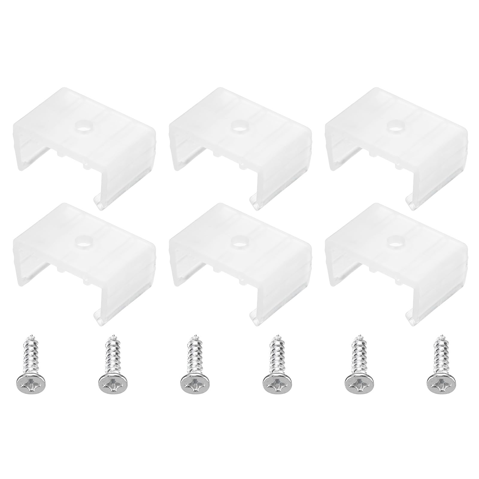 Uxcell Clips De Fixation Pour Néons Led, Supports Et Pinces De Montage Pour Rubans Néons Led En Silicone Translucide De 18 À 20 Mm, Lot De 50