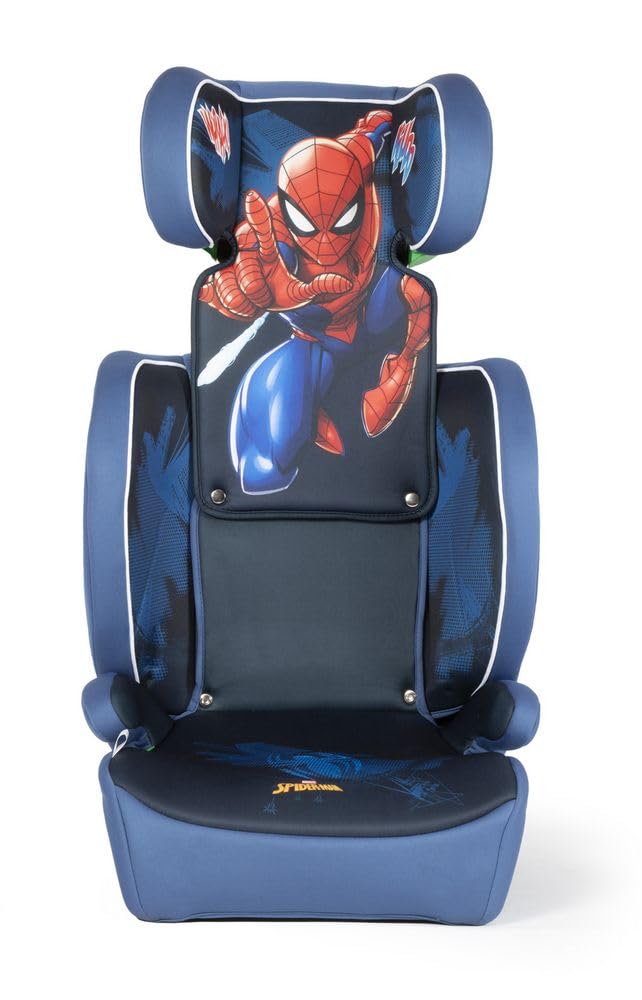 Silla de coche con accesorio ISOFIX para la seguridad de las niñas con una altura de 100 a 150 cm (Spiderman)