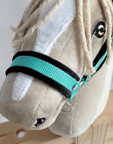 Cabestro A3 negro menta para competiciones de Hobby Horse 3