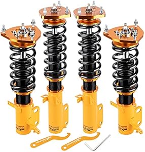 maXpeedingrods Coilover Adjustable for Toyota Corolla E90 E100 E110 AE92 AE101 AE111 1988-1999, 24 Level Adjustable Damper Spring Shock Absorber Suspension Kit Strut, Amortiguador Lowering Kits